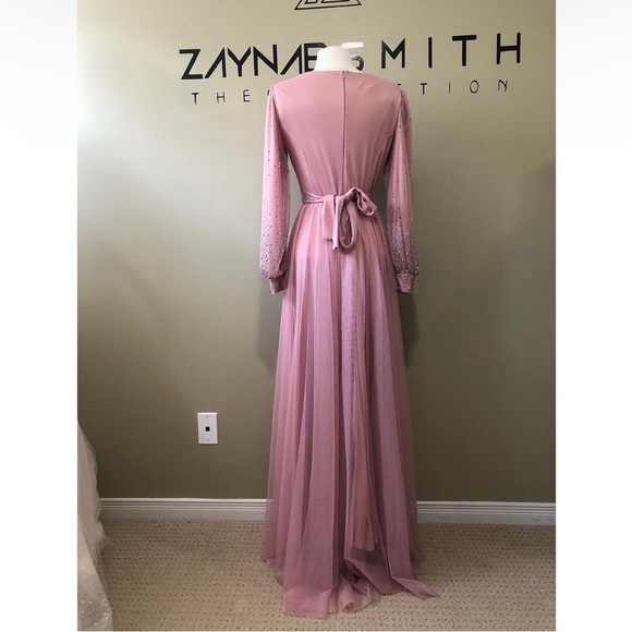 Pink beaded dress with belt - Picture 6 of 14